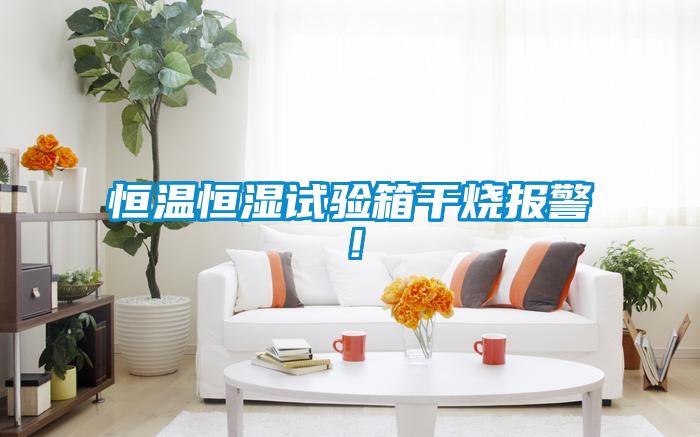 恒溫恒濕試驗箱干燒報警！