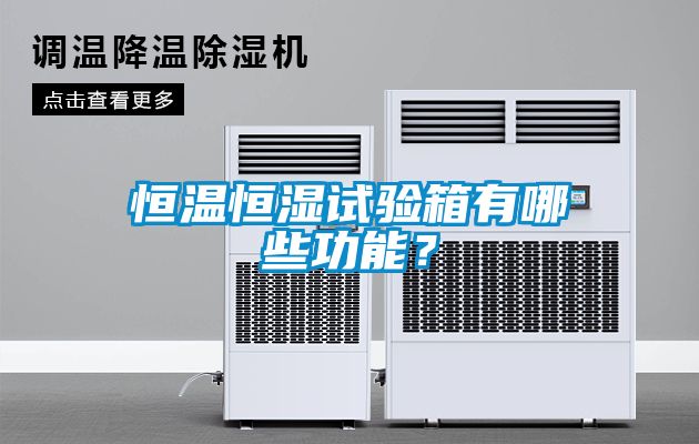 恒溫恒濕試驗箱有哪些功能？