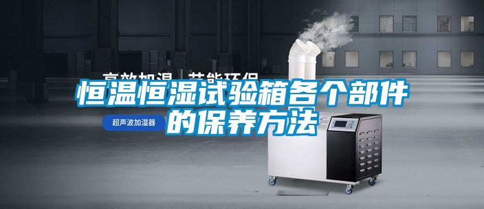恒溫恒濕試驗箱各個部件的保養方法