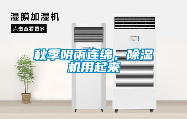 秋季陰雨連綿，除濕機用起來