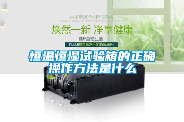 恒溫恒濕試驗箱的正確操作方法是什么