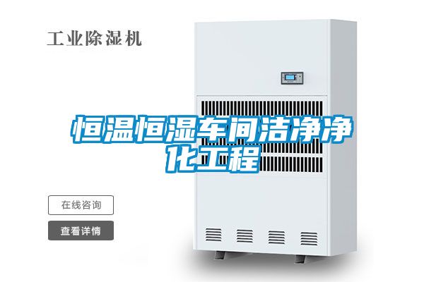 恒溫恒濕車間潔凈凈化工程