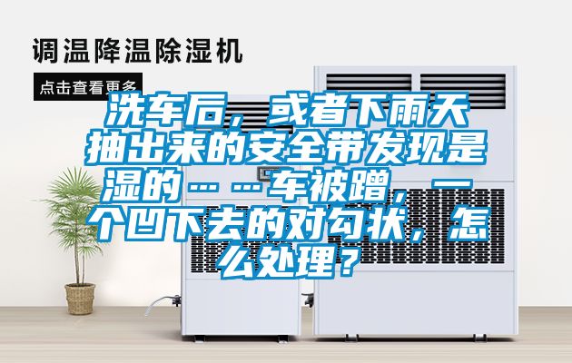 洗車后，或者下雨天抽出來的安全帶發(fā)現(xiàn)是濕的……車被蹭，一個凹下去的對勾狀，怎么處理？