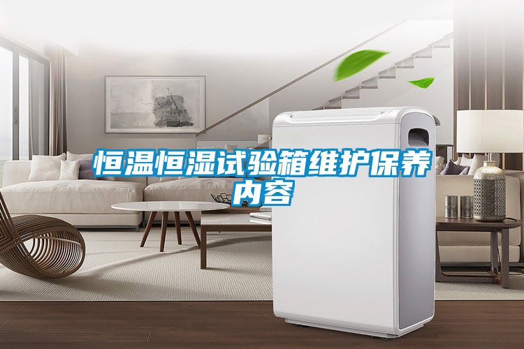 恒溫恒濕試驗箱維護保養內容