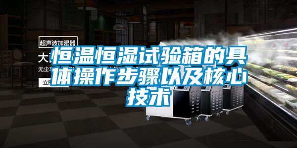 恒溫恒濕試驗箱的具體操作步驟以及核心技術