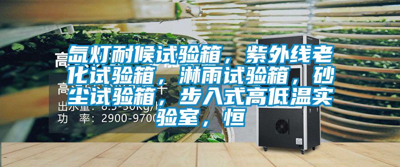 氙燈耐候試驗箱，紫外線老化試驗箱，淋雨試驗箱，砂塵試驗箱，步入式高低溫實驗室，恒