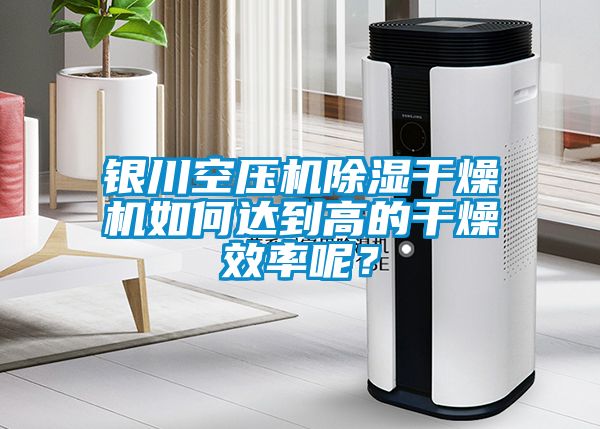 銀川空壓機(jī)除濕干燥機(jī)如何達(dá)到高的干燥效率呢？
