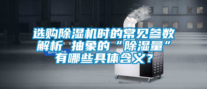 選購(gòu)除濕機(jī)時(shí)的常見(jiàn)參數(shù)解析 抽象的“除濕量”有哪些具體含義？