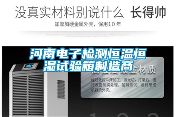河南電子檢測恒溫恒濕試驗箱制造商