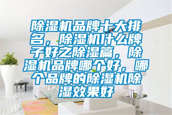 除濕機品牌十大排名，除濕機什么牌子好之除濕篇，除濕機品牌哪個好，哪個品牌的除濕機除濕效果好