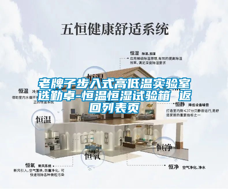 老牌子步入式高低溫實驗室選勤卓-恒溫恒濕試驗箱 返回列表頁
