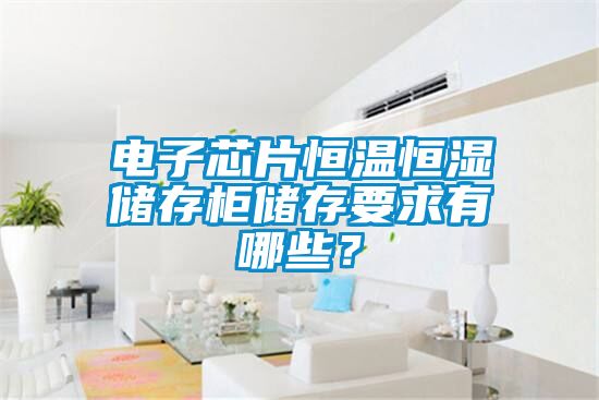 電子芯片恒溫恒濕儲存柜儲存要求有哪些？