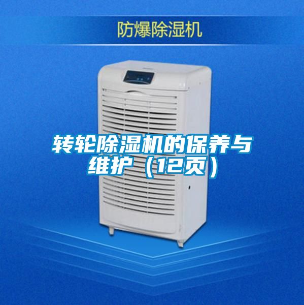 轉(zhuǎn)輪除濕機(jī)的保養(yǎng)與維護(hù)（12頁）