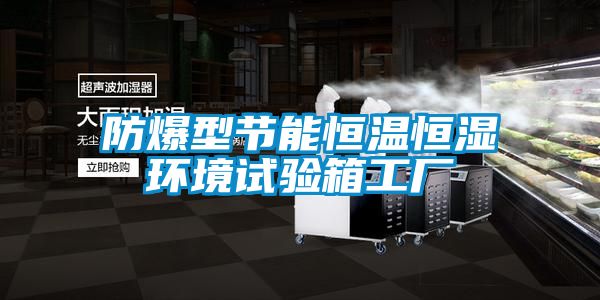防爆型節(jié)能恒溫恒濕環(huán)境試驗(yàn)箱工廠