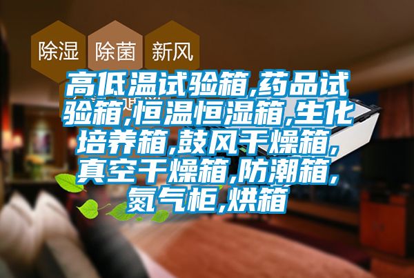 高低溫試驗箱,藥品試驗箱,恒溫恒濕箱,生化培養箱,鼓風干燥箱,真空干燥箱,防潮箱,氮氣柜,烘箱