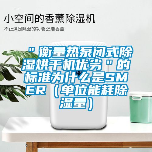 ＂衡量熱泵閉式除濕烘干機優劣＂的標準為什么是SMER（單位能耗除濕量）