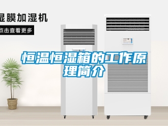 知識百科恒溫恒濕箱的工作原理簡介
