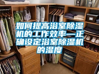 行業新聞如何提高浴室除濕機的工作效率—正確設定浴室除濕機的濕度