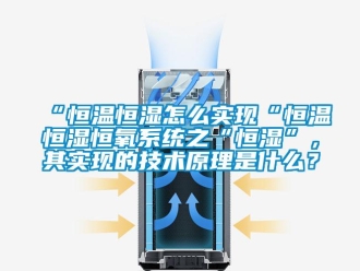 常見問題“恒溫恒濕怎么實現“恒溫恒濕恒氧系統之“恒濕”，其實現的技術原理是什么？