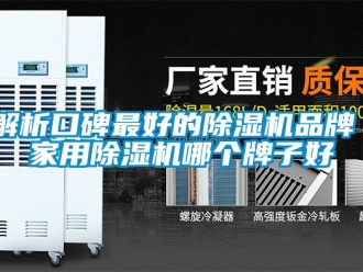 企業新聞解析口碑最好的除濕機品牌 家用除濕機哪個牌子好