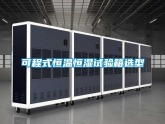 知識百科可程式恒溫恒濕試驗箱選型