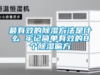 企業(yè)新聞最有效的除濕方法是什么 牢記簡(jiǎn)單有效的8個(gè)除濕偏方