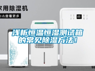 知識百科淺析恒溫恒濕測試箱的常見除濕方法！
