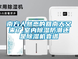 行業新聞南方人熟悉的回南天又來了,室內除濕防潮還是除濕機靠譜
