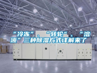 常見問題“冷凍”、“轉(zhuǎn)輪”、“溶液”三種除濕方式詳解來了