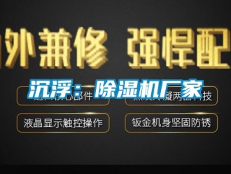 企業新聞沉浮：除濕機廠家