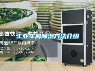 企業新聞工業車間除濕方法介紹