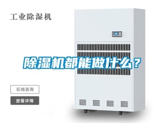 企業(yè)新聞除濕機(jī)都能做什么？
