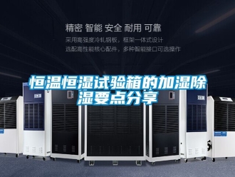 知識百科恒溫恒濕試驗箱的加濕除濕要點分享