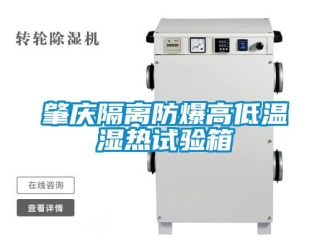 企業新聞肇慶隔離防爆高低溫濕熱試驗箱