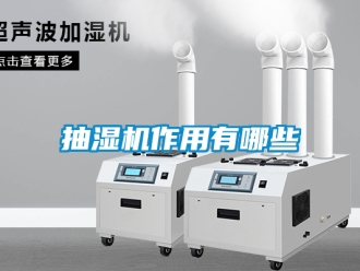 企業(yè)新聞抽濕機(jī)作用有哪些
