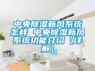 行業新聞中央除濕新風系統怎樣 中央除濕新風系統功能介紹【詳解】