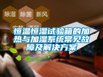 知識百科恒溫恒濕試驗箱的加熱與加濕系統(tǒng)常見故障及解決方案