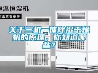 行業(yè)新聞關(guān)于三機(jī)一體除濕干燥機(jī)的原理，你知道哪些？