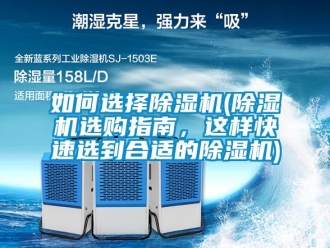 行業新聞如何選擇除濕機(除濕機選購指南，這樣快速選到合適的除濕機)