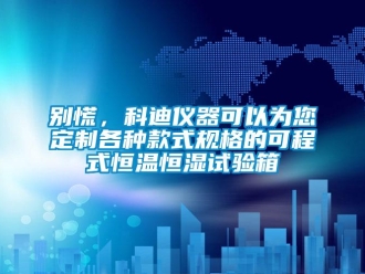 常見問題別慌，科迪儀器可以為您定制各種款式規格的可程式恒溫恒濕試驗箱