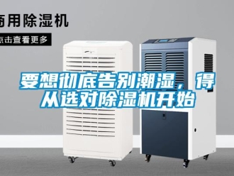 知識百科要想徹底告別潮濕，得從選對除濕機開始