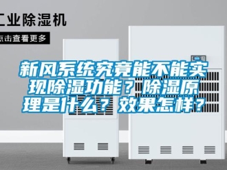 常見問題新風(fēng)系統(tǒng)究竟能不能實現(xiàn)除濕功能？除濕原理是什么？效果怎樣？