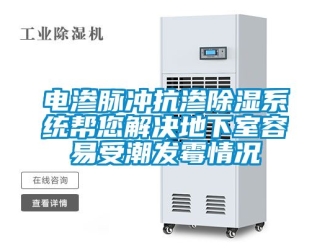 行業新聞電滲脈沖抗滲除濕系統幫您解決地下室容易受潮發霉情況