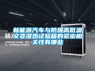 企業新聞新能源汽車與防爆高低溫交變濕熱試驗箱的緊密相關性有哪些