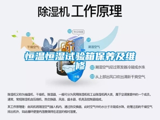 知識百科恒溫恒濕試驗箱保養及維修