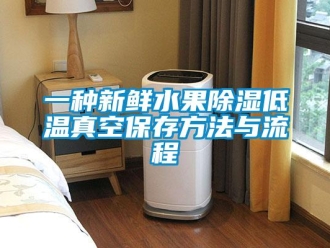 企業新聞一種新鮮水果除濕低溫真空保存方法與流程