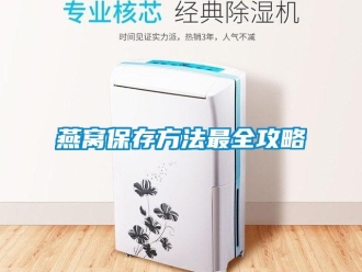 知識(shí)百科燕窩保存方法最全攻略