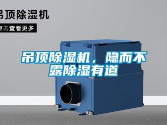 企業新聞吊頂除濕機，隱而不露除濕有道