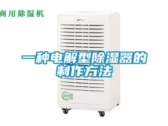 行業新聞一種電解型除濕器的制作方法