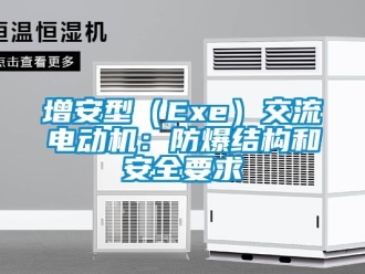 企業(yè)新聞增安型（Exe）交流電動機(jī)：防爆結(jié)構(gòu)和安全要求